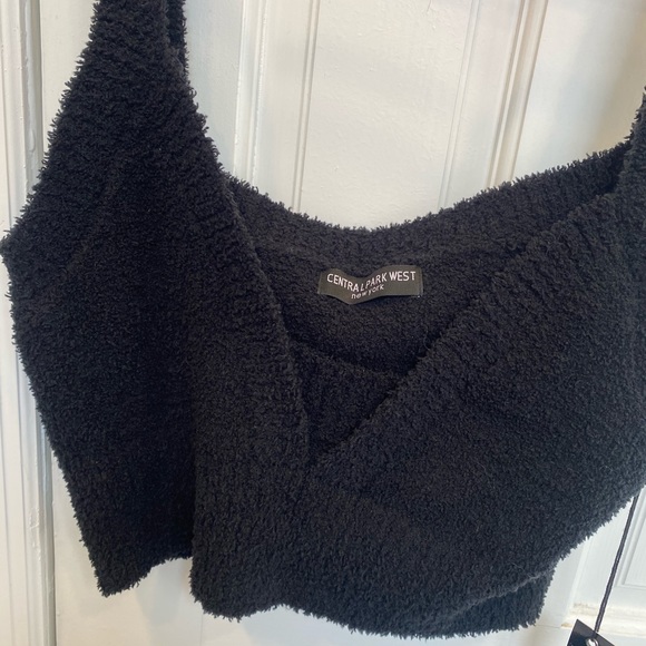 NEW Central Park West teddy black crop tank top size L/XL - Picture 3 of 8